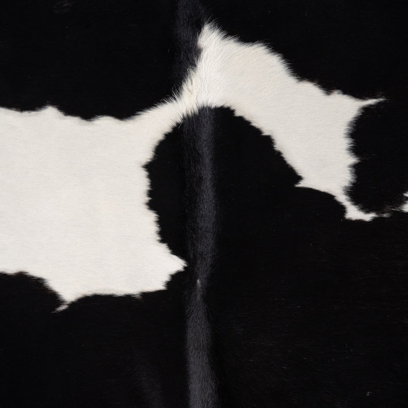 Brazilian Black and White Cowhide Rug Size 7'6" L x 6'4" W 8295