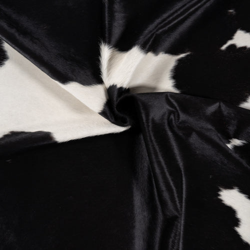 Brazilian Black and White Cowhide Rug Size 7'6" L x 6'4" W 8295