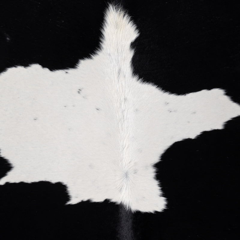 Brazilian Black and White Cowhide Rug Size 6'5" L x 6'4" W 8298