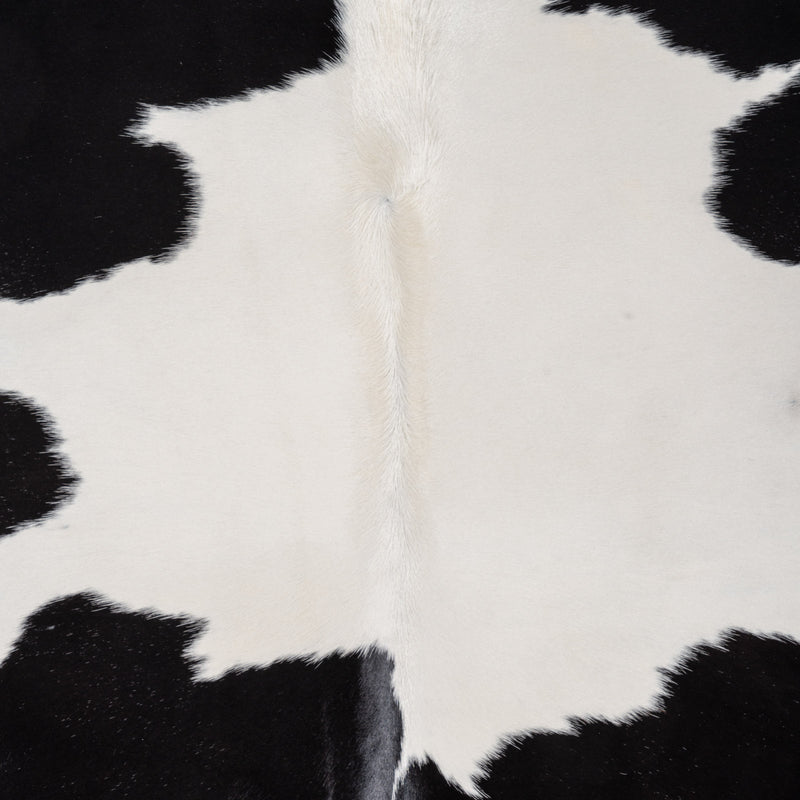 Brazilian Black and White Cowhide Rug Size 7'2" L x 6'8" W 8302