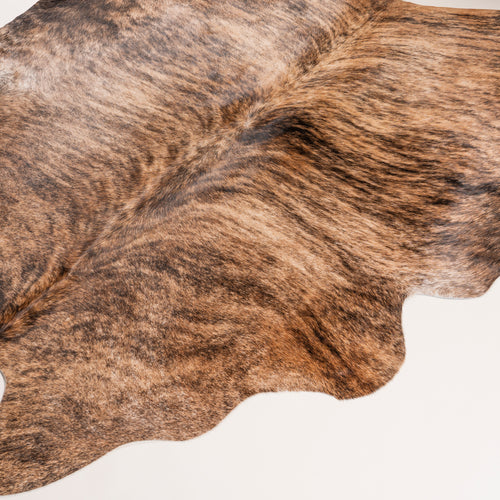 Brazilian Brindle Cowhide Rug Size 6'6" L x 6'0" W 7420