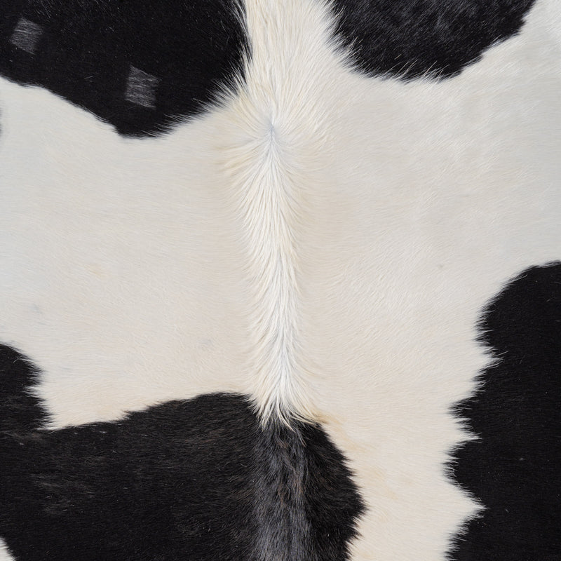 Brazilian Black and White Cowhide Rug Size 7'9" L x 6'10" W 8303