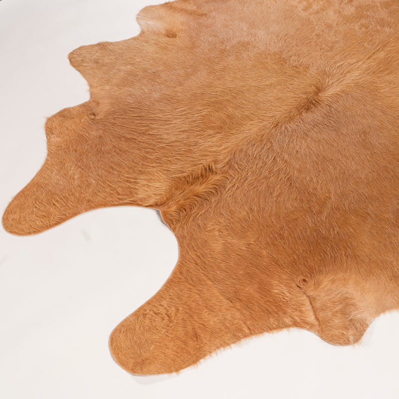 Brazilian Beige Cowhide Rug Size 7.2" L x 7'2" W 7422