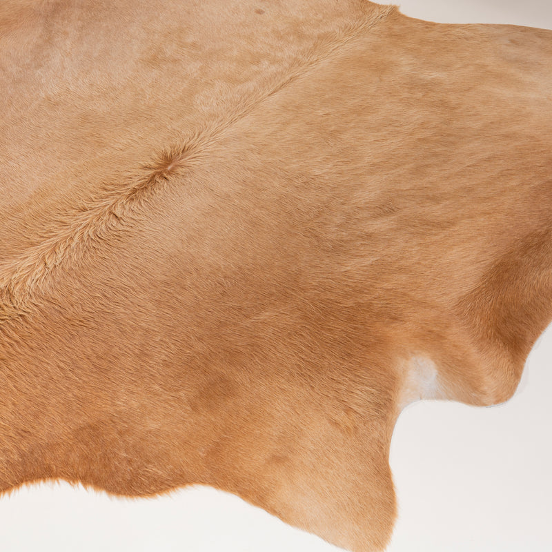 Brazilian Beige Cowhide Rug Size 6.5" L x 7'0" W 7424