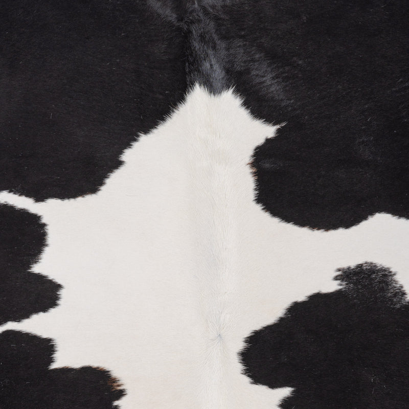 Brazilian Black and White Cowhide Rug Size 6'7" L x 6'3" W 8309