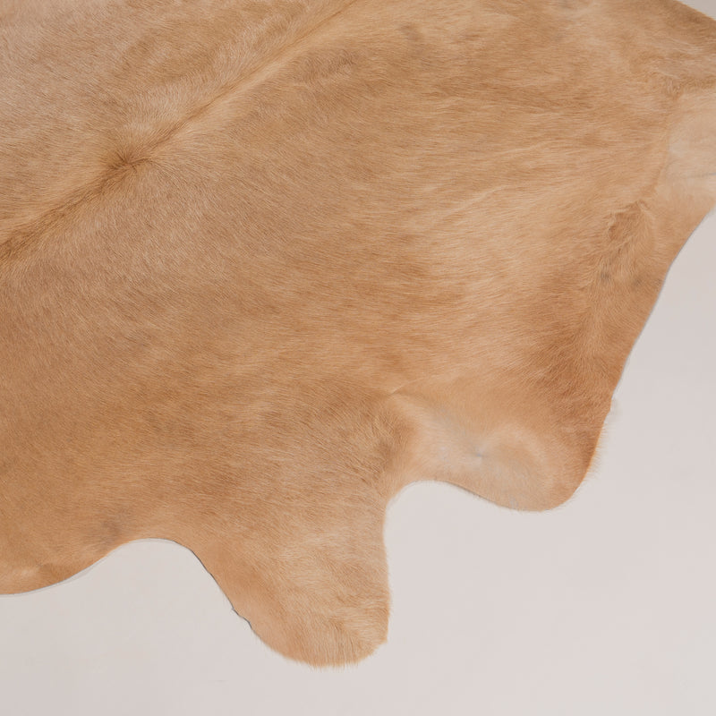 Brazilian Beige Cowhide Rug Size 6.4" L x 6'2" W 7425