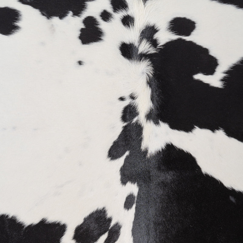 Brazilian Black and White Cowhide Rug Size 7'9" L x 7'4" W 8311