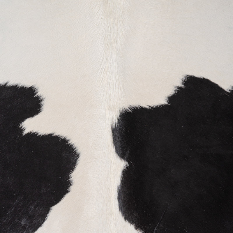 Brazilian Black and White Cowhide Rug Size 7'3" L x 7'0" W 8315