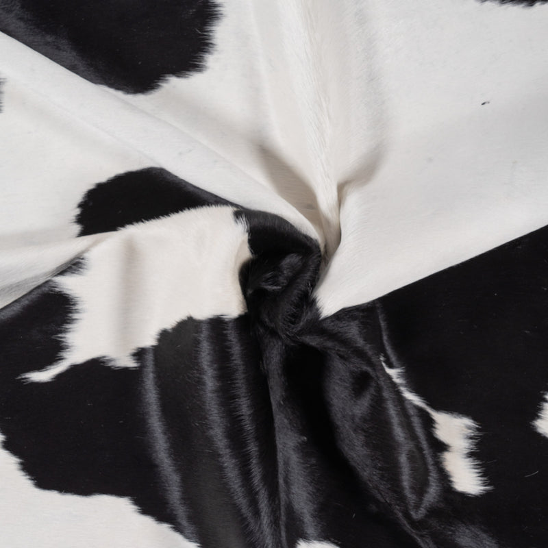 Brazilian Black and White Cowhide Rug Size 7'0" L x 6'2" W 8316