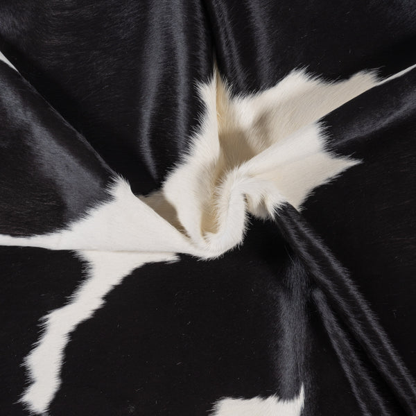 Brazilian Black and White Cowhide Rug Size 7'6" L x 7'0" W 8317