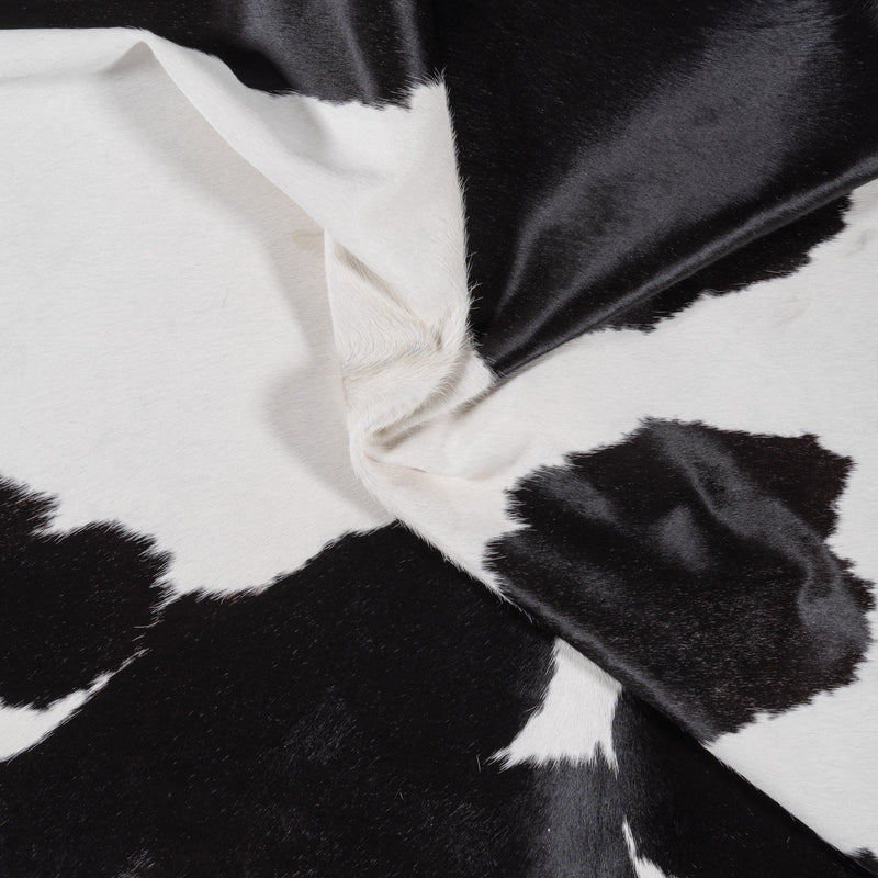 Brazilian Black and White Cowhide Rug Size 7'6" L x 5'4" W 8318