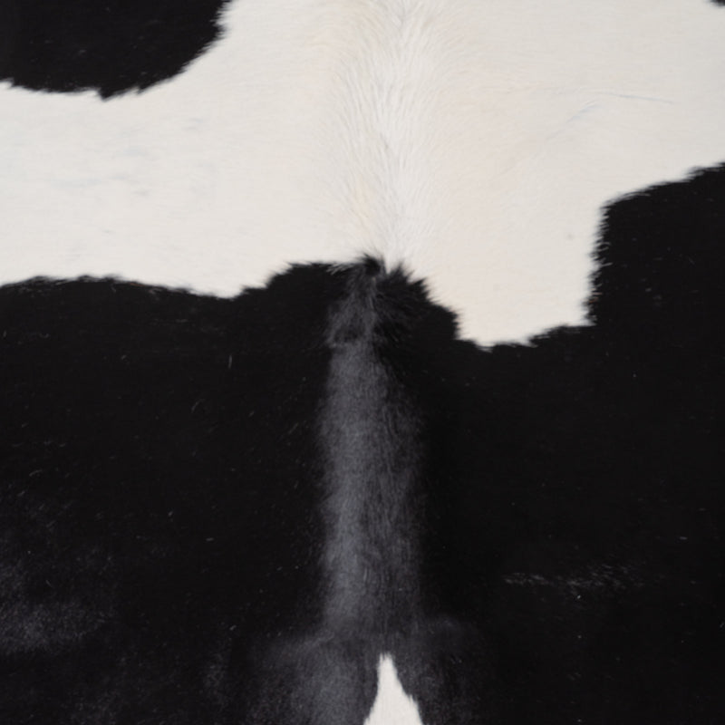 Brazilian Black and White Cowhide Rug Size 7'4" L x 7'0" W 8320