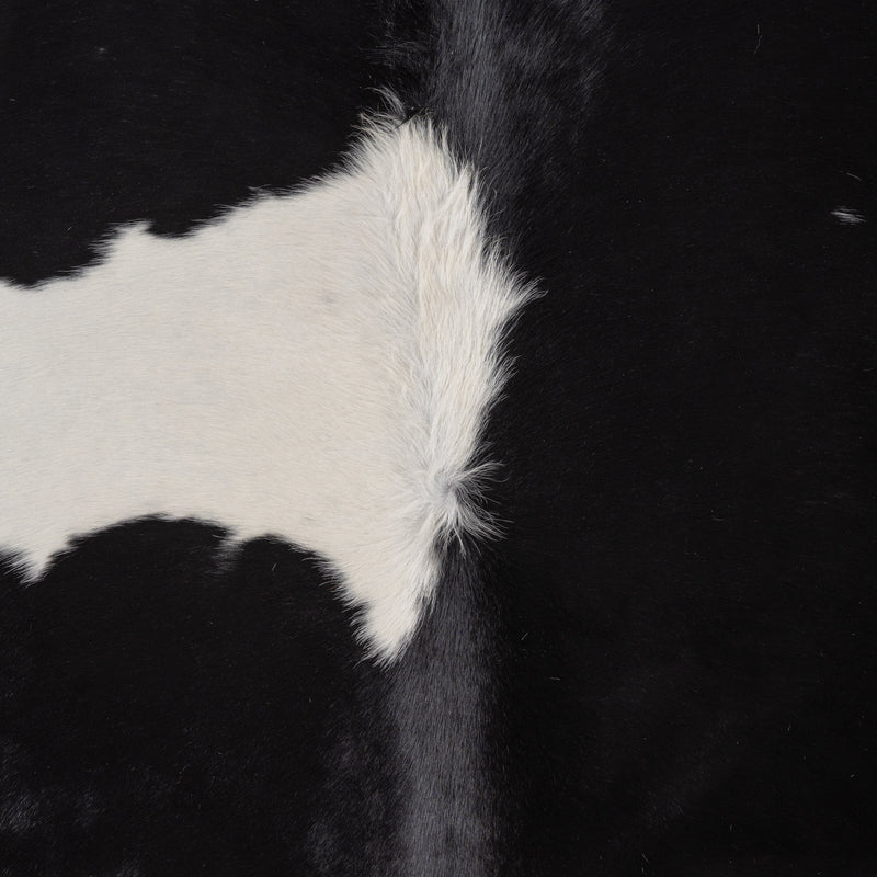 Brazilian Black and White Cowhide Rug Size 7'9" L x 7'0" W 8321