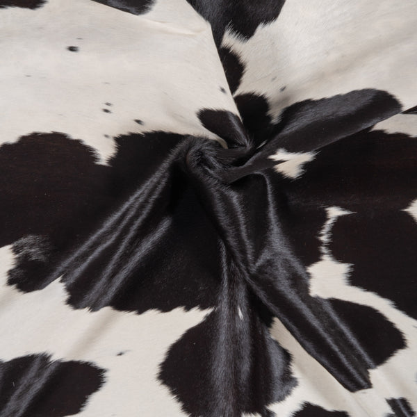 Brazilian Black and White Cowhide Rug Size 7'1" L x 6'9" W 8322