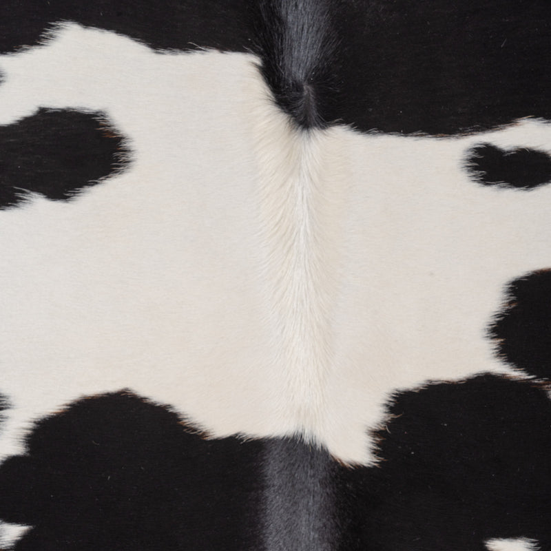 Brazilian Black and White Cowhide Rug Size 6'6" L x 6'10" W 8325