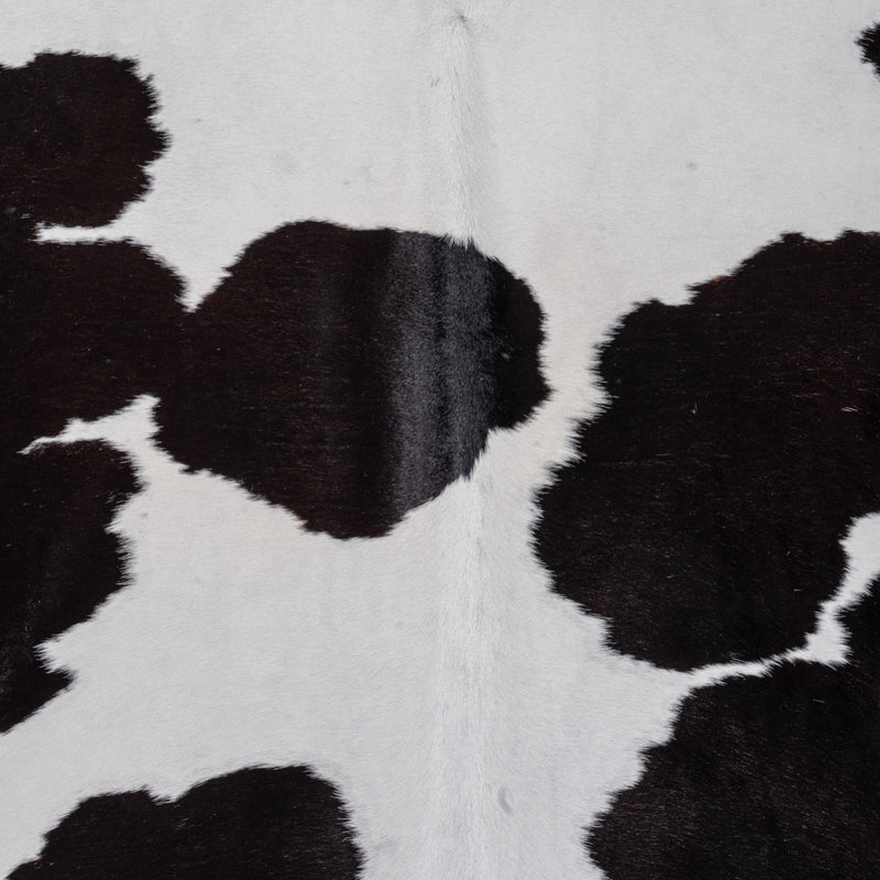 Brazilian Black and White Cowhide Rug Size 7'2" L x 6'3" W 8332