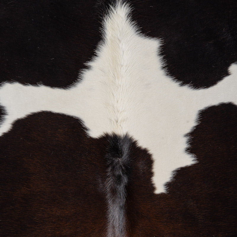 Brazilian Black and White Cowhide Rug Size 7'8" L x 7'1" W 8333