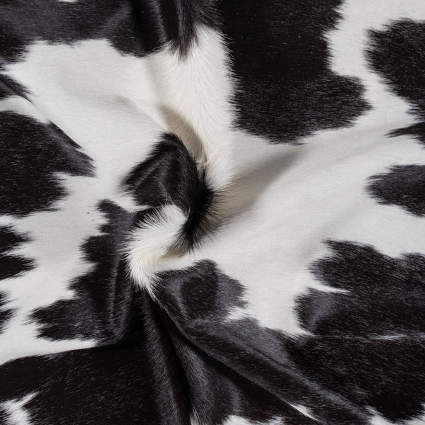 Brazilian Black and White Cowhide Rug Size 8'1" L x 6'2" W 8334