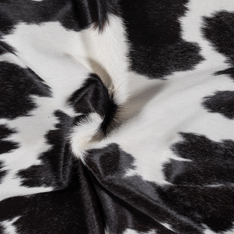 Brazilian Black and White Cowhide Rug Size 8'1" L x 6'2" W 8334