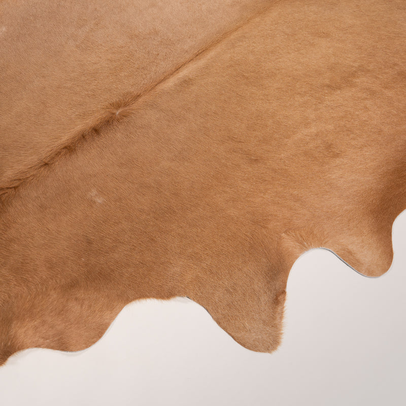 Brazilian Beige Cowhide Rug Size 7.6" L x 7'1" W 7451