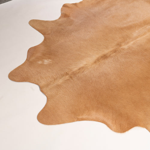 Brazilian Beige Cowhide Rug Size 7.0" L x 6'7" W 7463