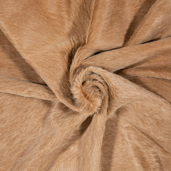 Brazilian Beige Cowhide Rug Size 6'6" L x 6'4" W 2519