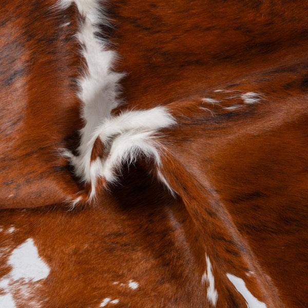 Vintage Cowhide Rug Size 6'9" L x 5'8" W 8356