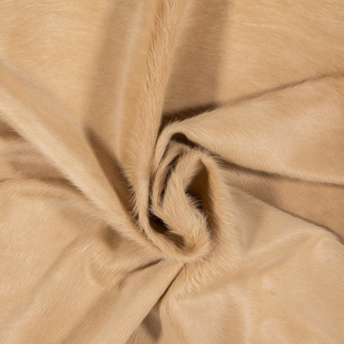 Brazilian Beige Cowhide Rug Size 6'6" L x 6'4" W 2519