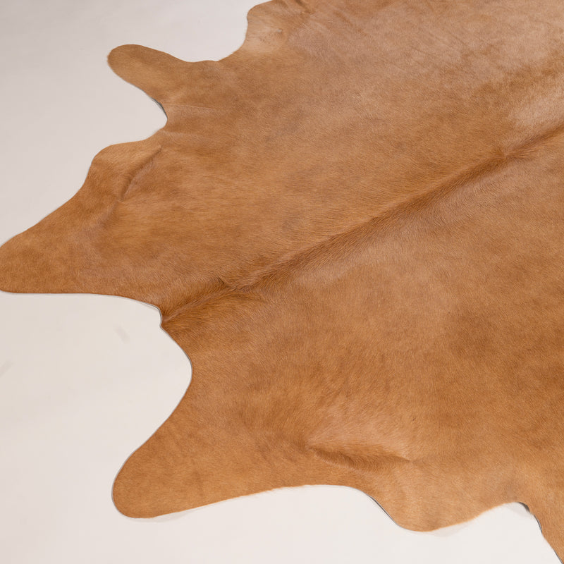 Brazilian Beige Cowhide Rug Size 7.3" L x 6'7" W 7468