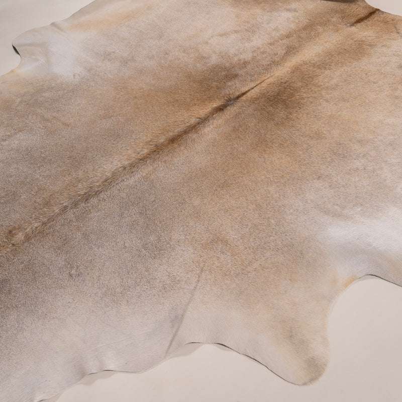 Brazilian Grey Palomino Cowhide Rug Size 7.9" L x 6'2" W 7470