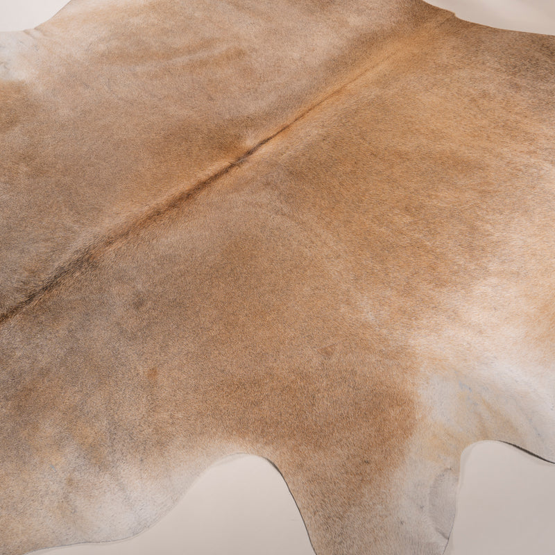 Brazilian Grey Palomino Cowhide Rug Size 7.5" L x 6'11" W 7471