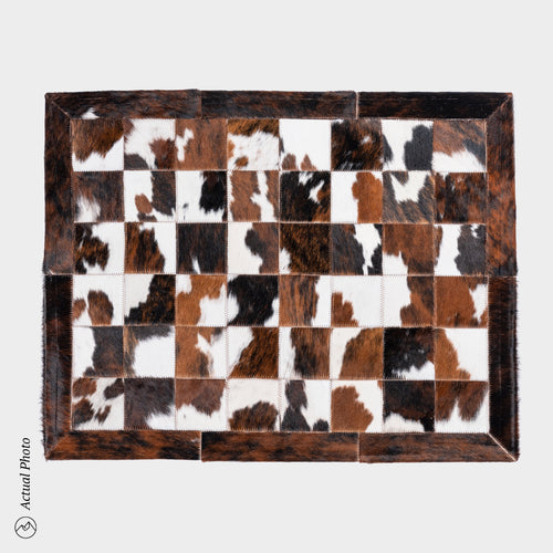 Cowhide Floor Mat Rug Size 3 x 2 Feet F-136