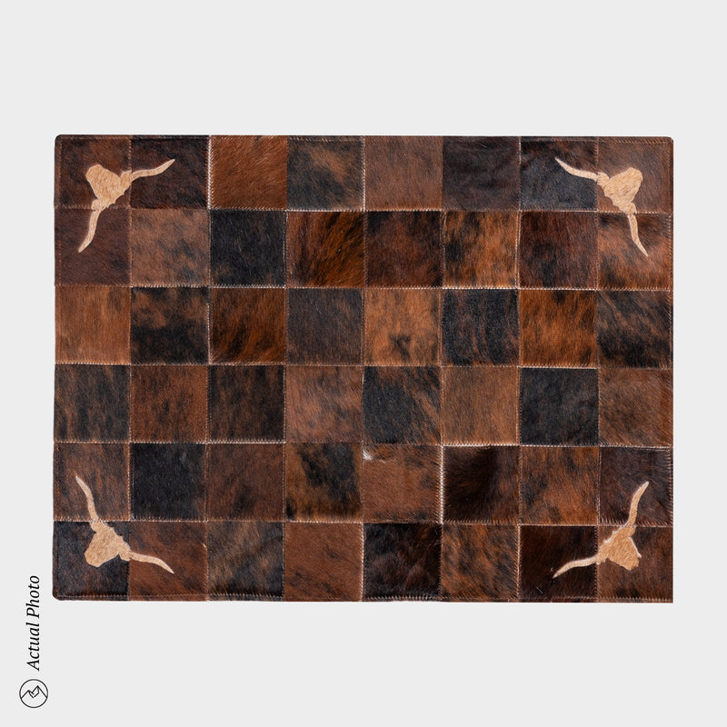 Cowhide Floor Mat Rug Size 3 x 2 Feet F-151