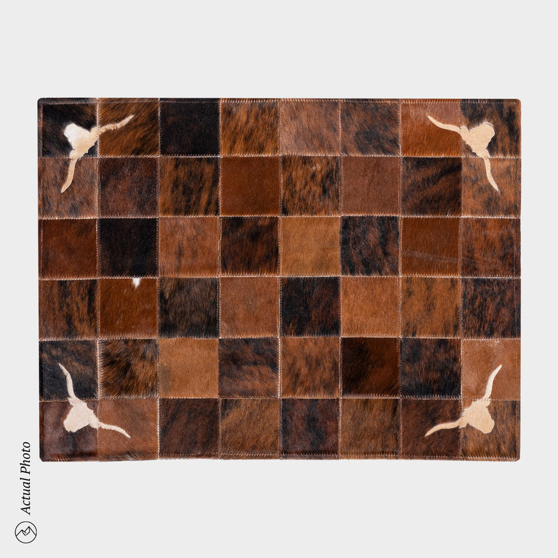 Cowhide Floor Mat Rug Size 3 x 2 Feet F-155