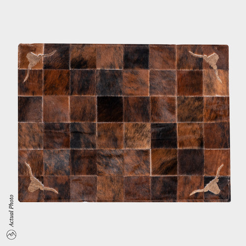 Cowhide Floor Mat Rug Size 3 x 2 Feet F-156