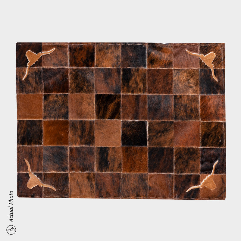 Cowhide Floor Mat Rug Size 3 x 2 Feet F-157