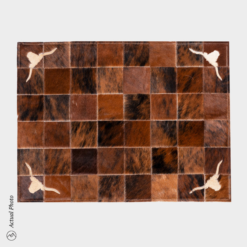 Cowhide Floor Mat Rug Size 3 x 2 Feet F-158