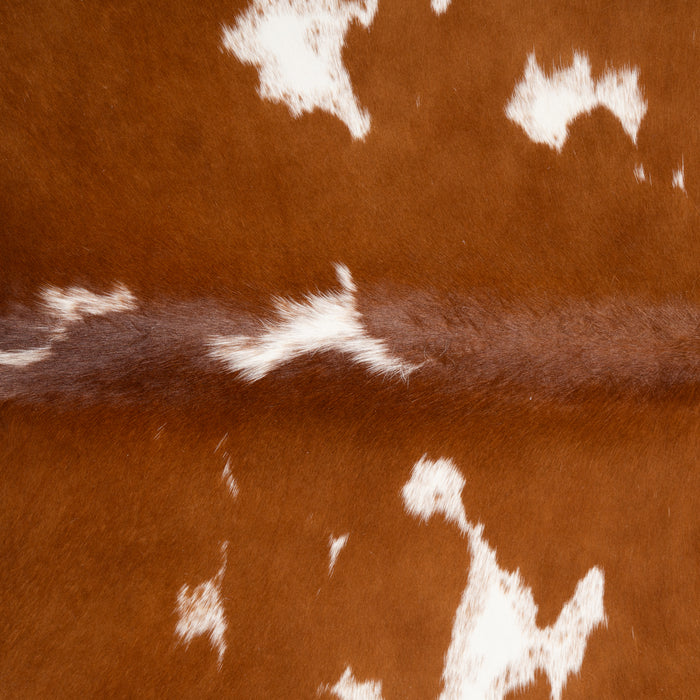 Brazilian Brown and White Cowhide Rug Size 6'7" L x 6'6" W 2677