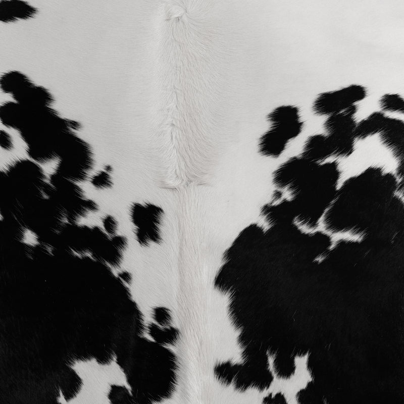 Brazilian Black and White Cowhide Rug Size 7'11" L x 6'9" W 7633