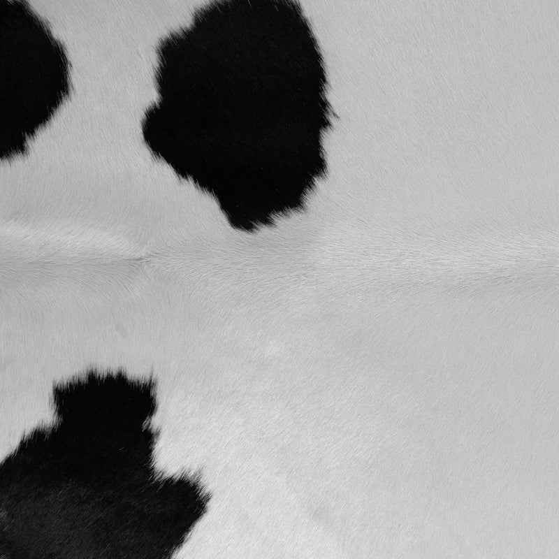 Brazilian Black and White Cowhide Rug Size 6'9" L x 6'5" W 7644