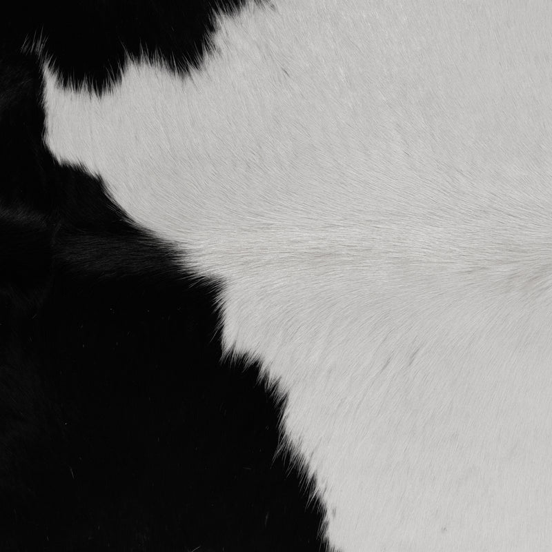 Brazilian Black and White Cowhide Rug Size 6'10" L x 6'3" W 7646