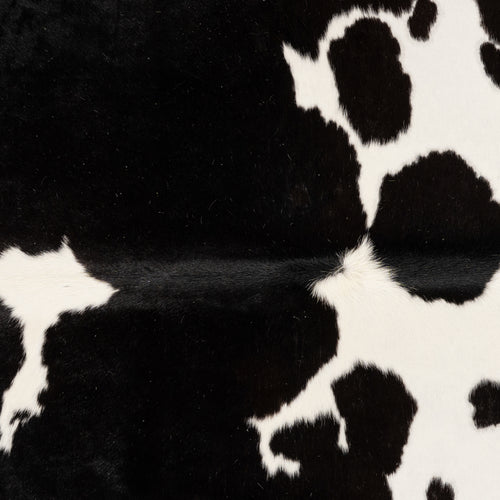 Brazilian Black And White Cowhide Rug Size 7'11" L x 7' W 8701