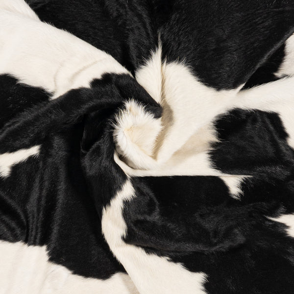 Brazilian Black And White Cowhide Rug Size 8' L x 6'5" W 8702