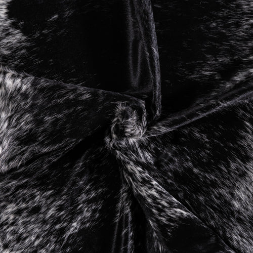 Brazilian Black Salt and Pepper Cowhide Rug Size 7'9" L x 6'11" W 3206