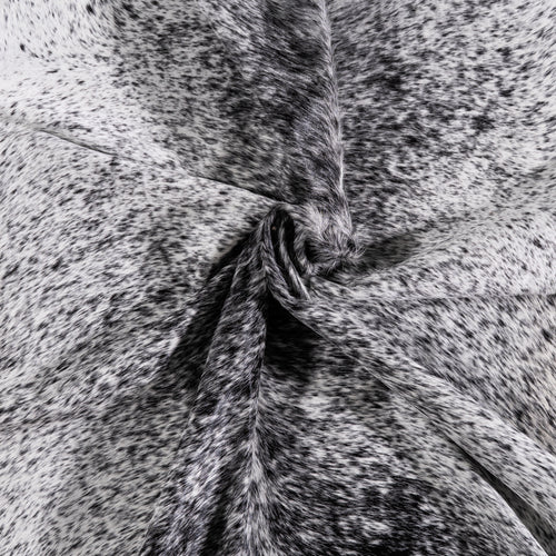 Brazilian Black Salt and Pepper Cowhide Rug Size 8'0" L x 6'5" W 3207