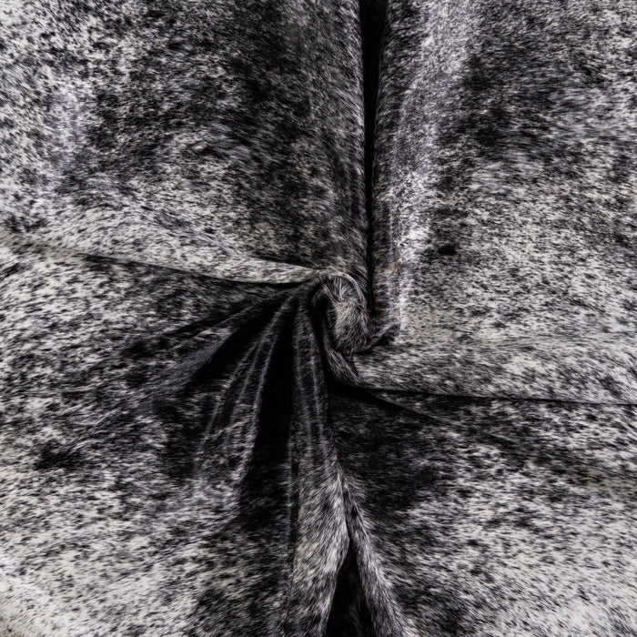 Brazilian Black Salt and Pepper Cowhide Rug Size 8'0" L x 7'0" W 3210