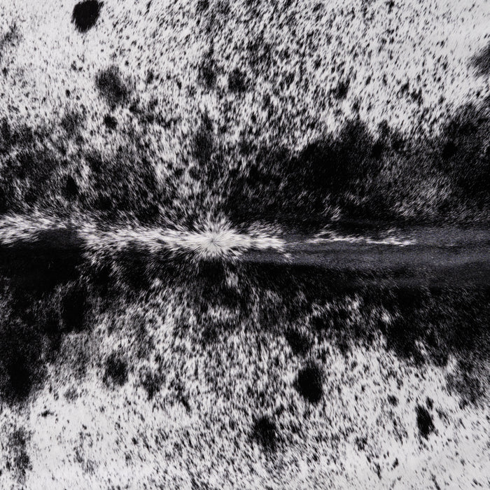 Brazilian Black Salt and Pepper Cowhide Rug Size 8'1" L x 7'2" W 3213