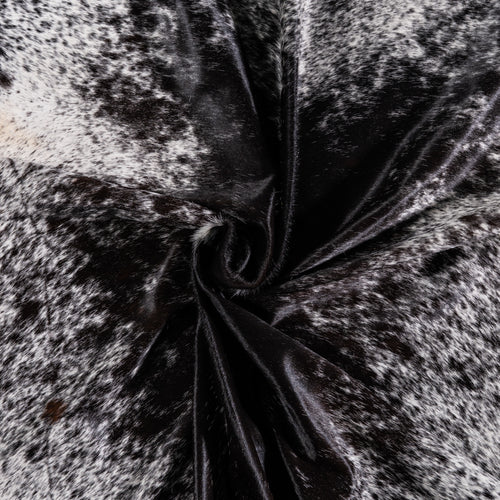 Brazilian Black Salt and Pepper Cowhide Rug Size 8'3" L x 7'5" W 3217