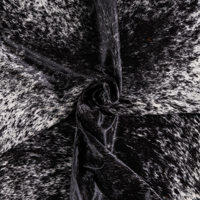 Brazilian Black Salt and Pepper Cowhide Rug Size 7'5" L x 5'9" W 3279