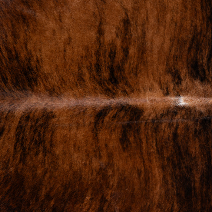 Brazilian Brindle White Belly Cowhide Rug Size 7'11" L x 6'8" W 3341